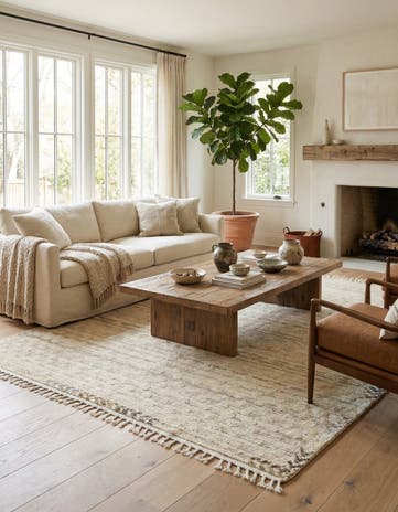 6' 7 x 10' 1 Hand Knotted Darya Wool Rug