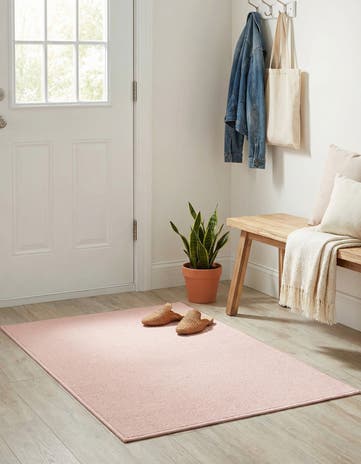 Rose Pink Everyday Solid Rug