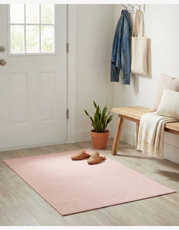 Rose Pink Everyday Solid Rug