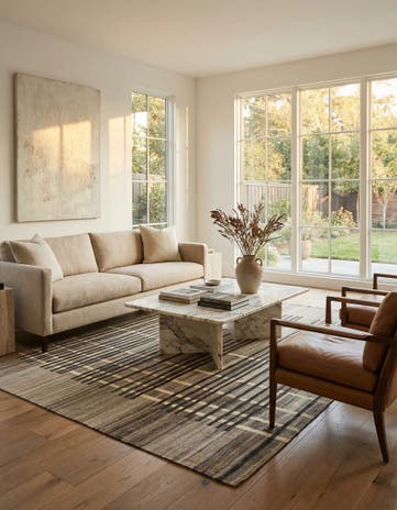 5' 9 x 8' Hand Woven Kilim Modern Wool Rug