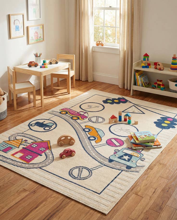 Detail image of 5' 3 x 7' 7 Easy-Clean Indoor / Outdoor Rug