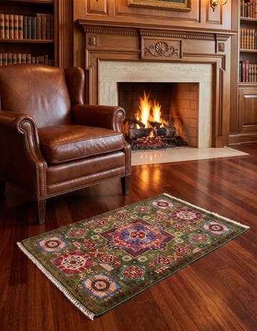 2' 1 x 3' 2 Hand Knotted Mamluk Ziegler Rug