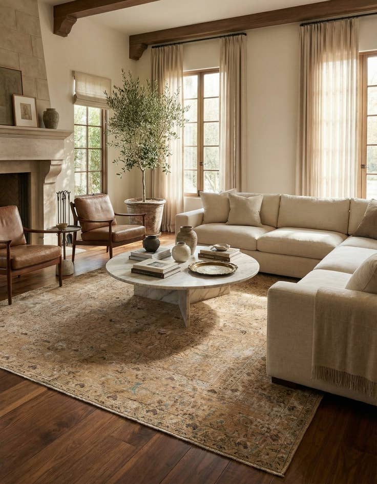 Detail image of 7' 10 x 12' 1  Hand Knotted Ultra Vintage Persian Wool Rug