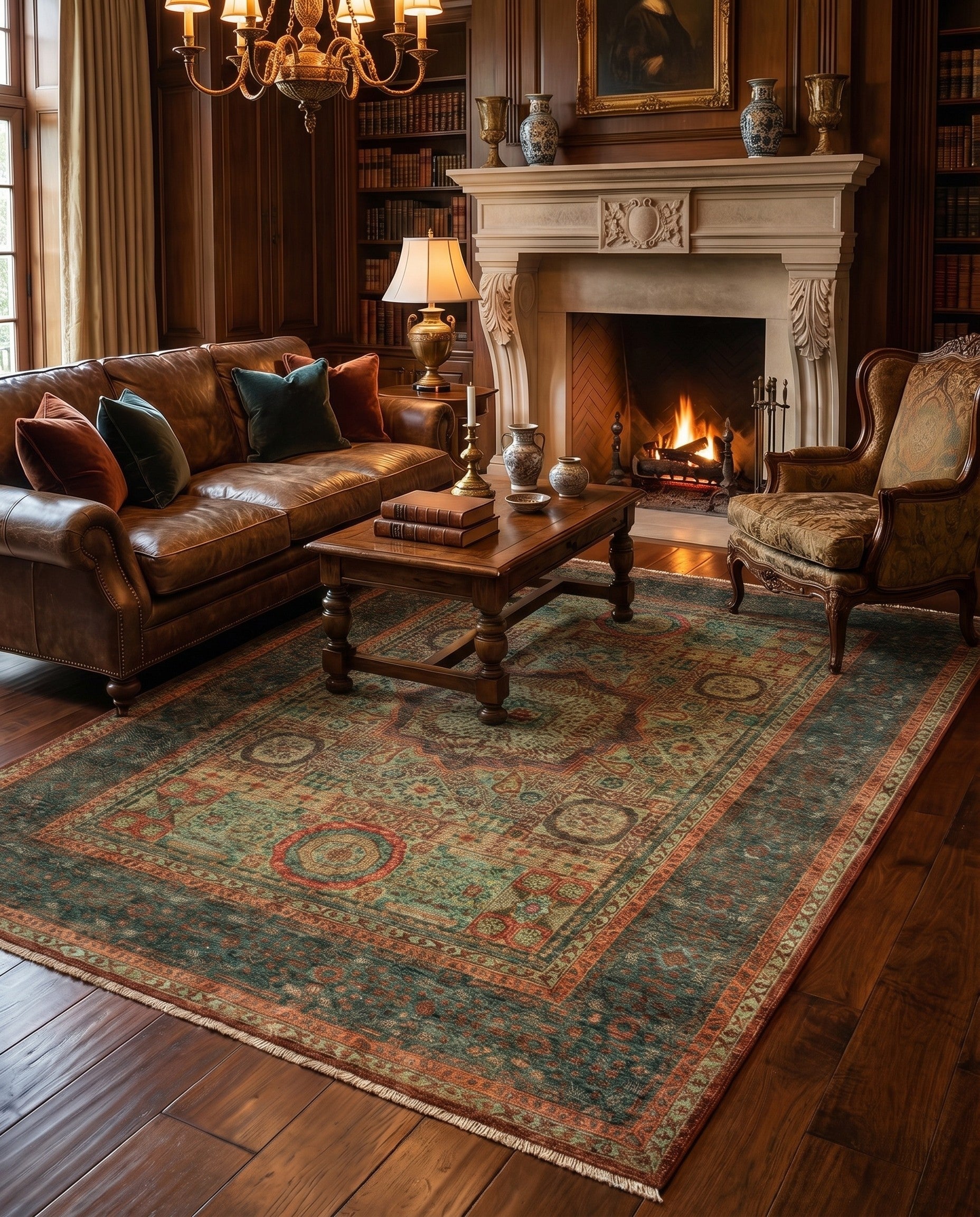 4' 11 x 6' 8 Hand Knotted Mamluk Rug