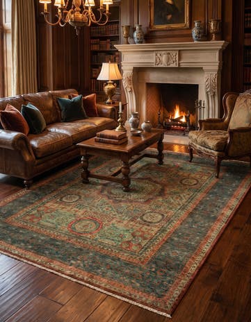 4' 11 x 6' 8 Hand Knotted Mamluk Rug
