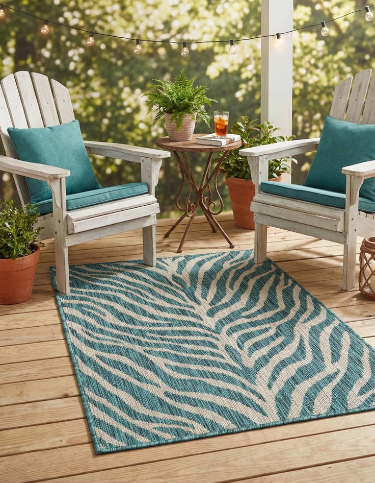 Detail image of  2' x 3'  Washable Safari Indoor / Outdoor Rug