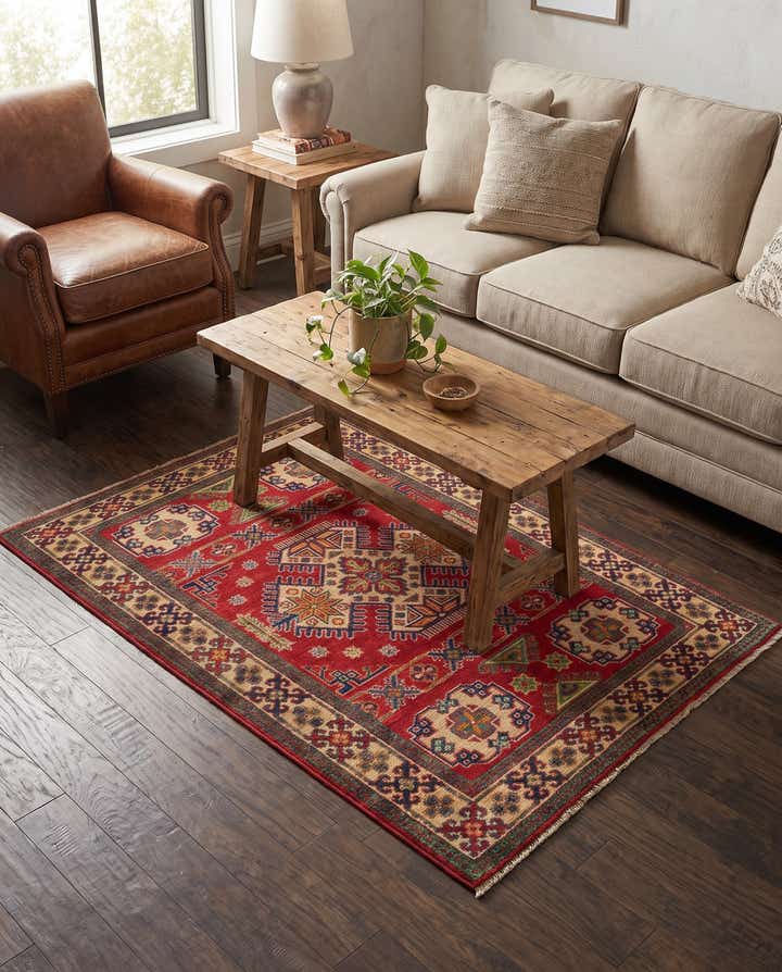 3' 3 x 5' Hand Knotted Kazak Rug