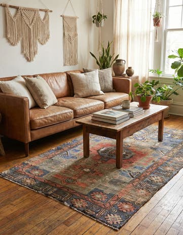 3' 8 x 6' Hand Knotted Ultra Vintage Persian Wool Rug