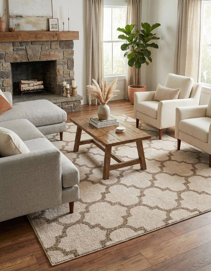 Detail image of  6' x 9' Lattice Rug