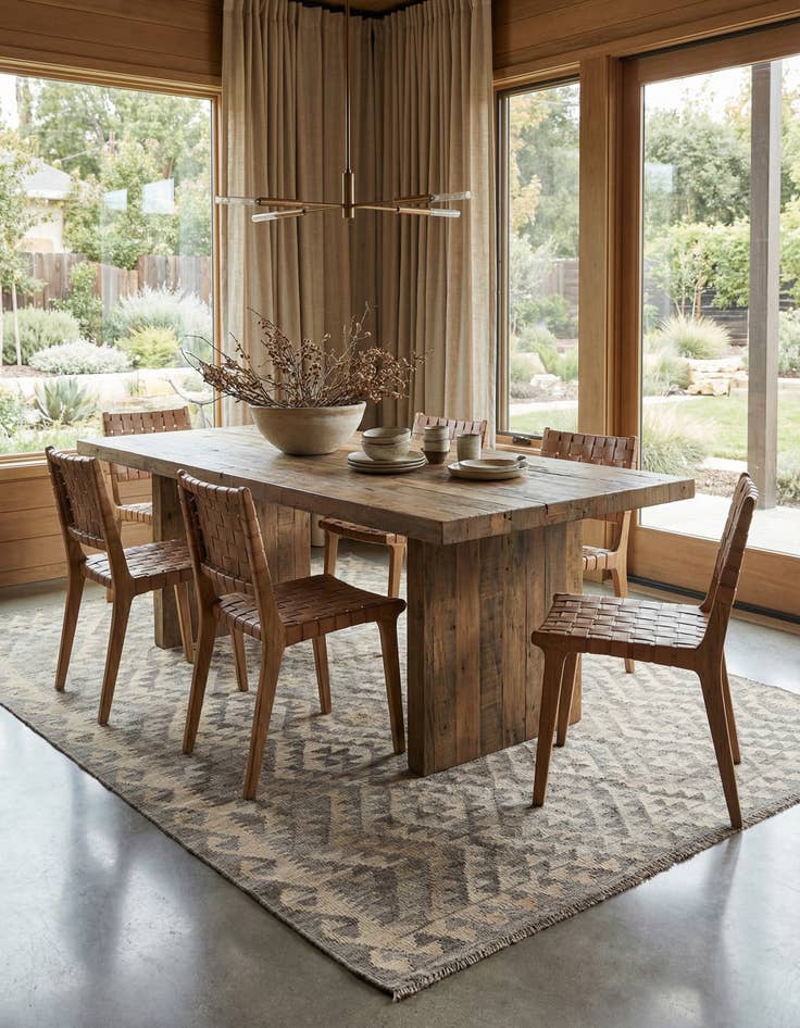 Detail image of 5' 3 x 6' 7  Hand Woven Kilim Maymana Wool Rug