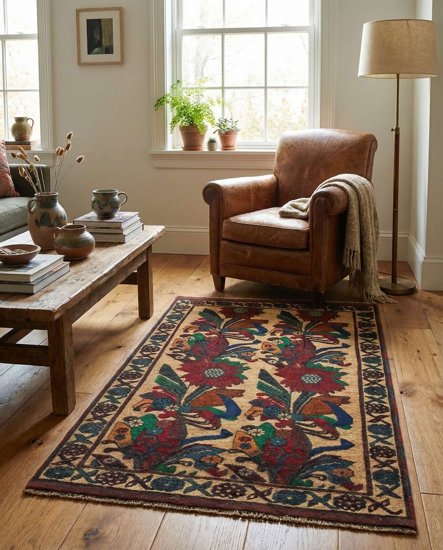 3' x 4' 8 Hand Knotted Sumak Wool Rug