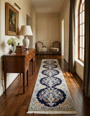 1' 6 x 6' 3 Hand Knotted Nain Rug
