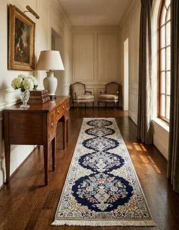 1' 6 x 6' 3 Hand Knotted Nain Rug