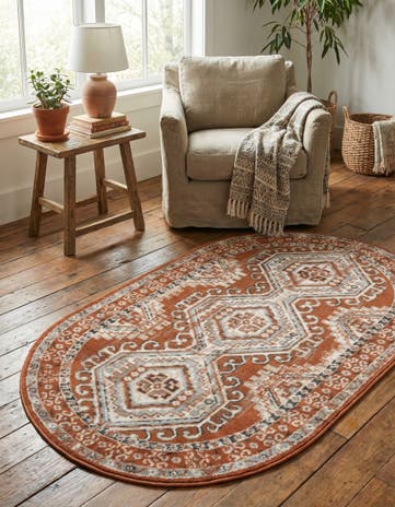 Terracotta Charlotte Oval Rug
