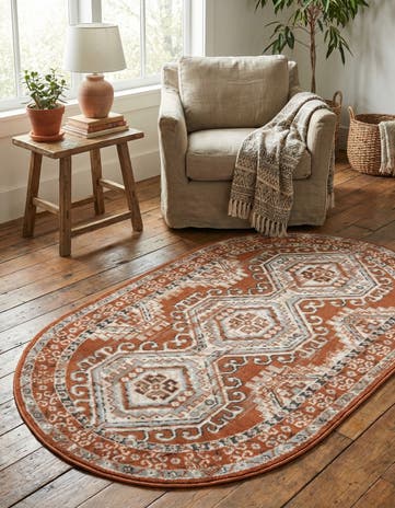 Terracotta Charlotte Oval Rug