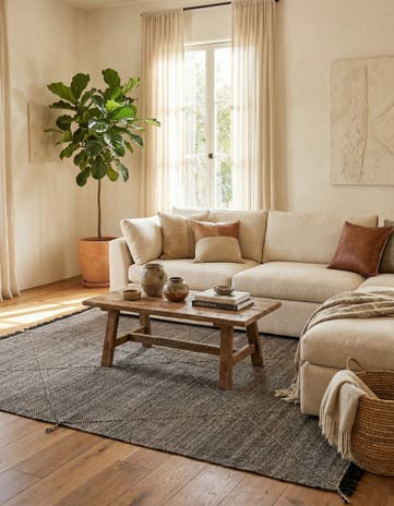 7' x 9' 7 Hand Knotted Moroccan Wool Rug
