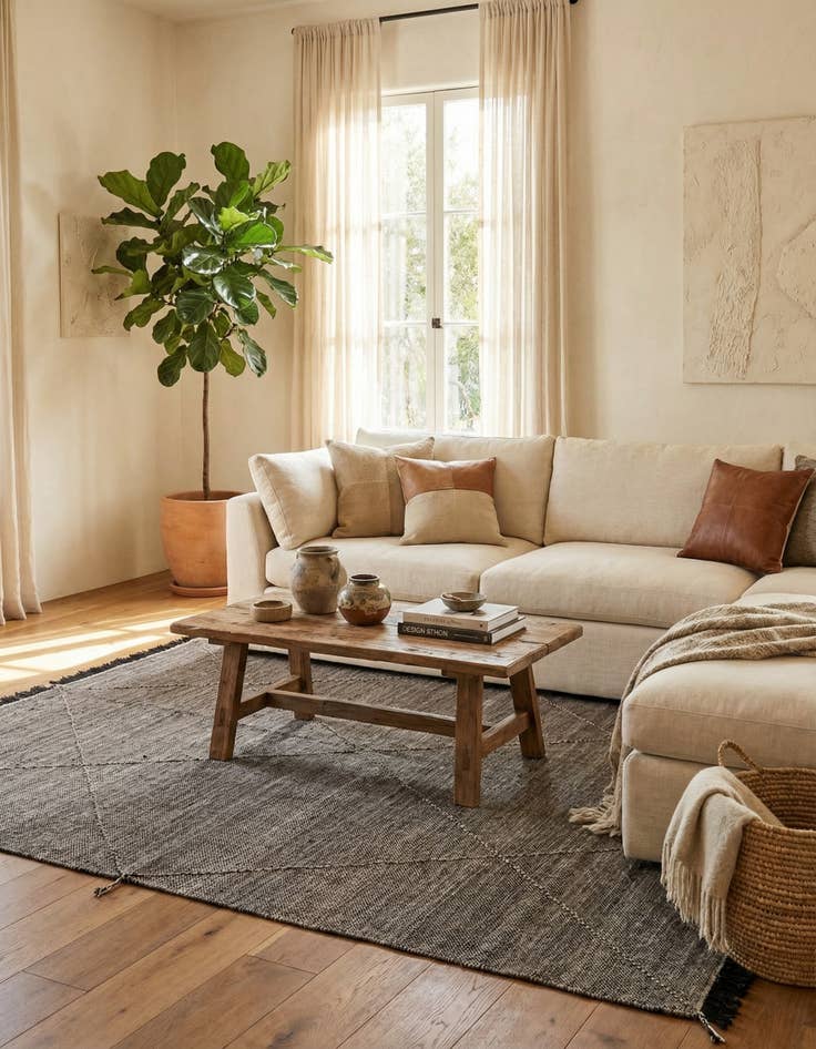 Detail image of 7' x 9' 7  Hand Knotted Moroccan Wool Rug