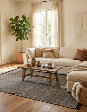 7' x 9' 7 Hand Knotted Moroccan Wool Rug