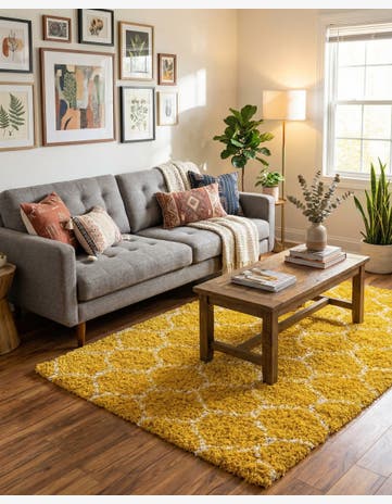 5' 3 x 8' Trellis Shag Rug