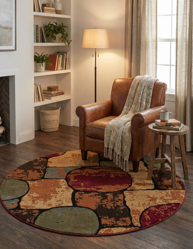 Detail image of 5' 3 x 5' 3 Cafe Round Rug