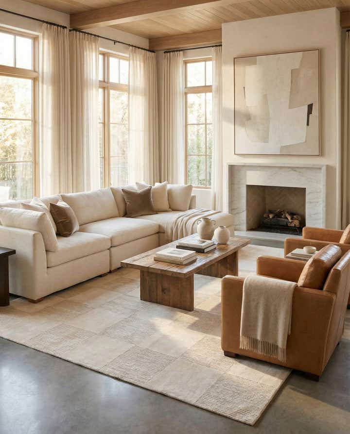 6' 7 x 9' 7 Hand Knotted Darya Wool Rug