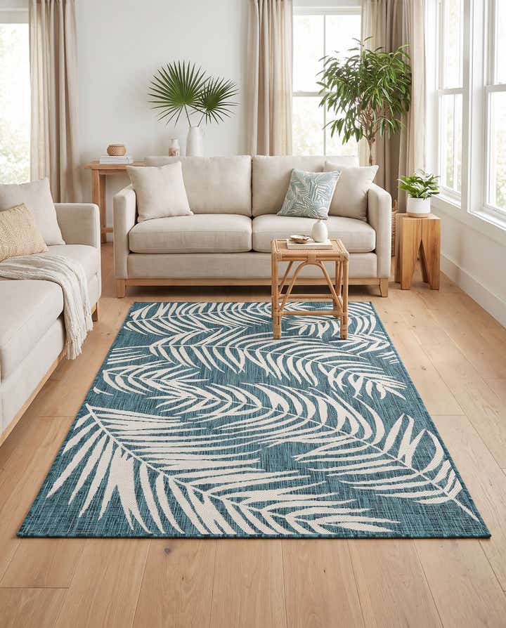 4' x 6' Easy-Clean Botanical Indoor / Outdoor Rug