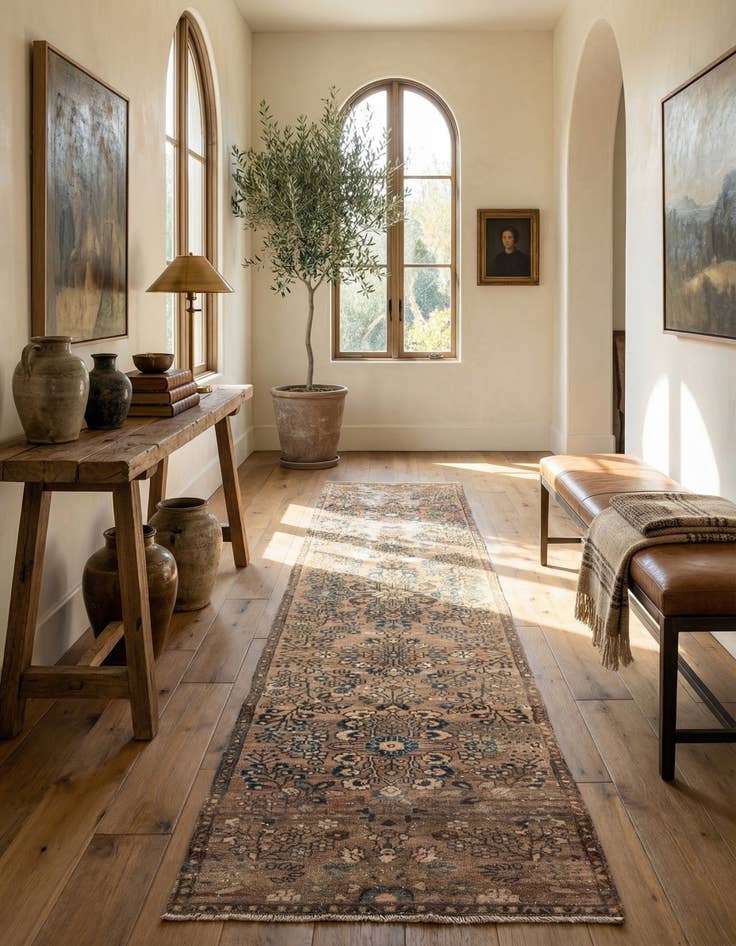 Detail image of 2' 9 x 15'  Hand Knotted Ultra Vintage Persian Wool Runner Rug