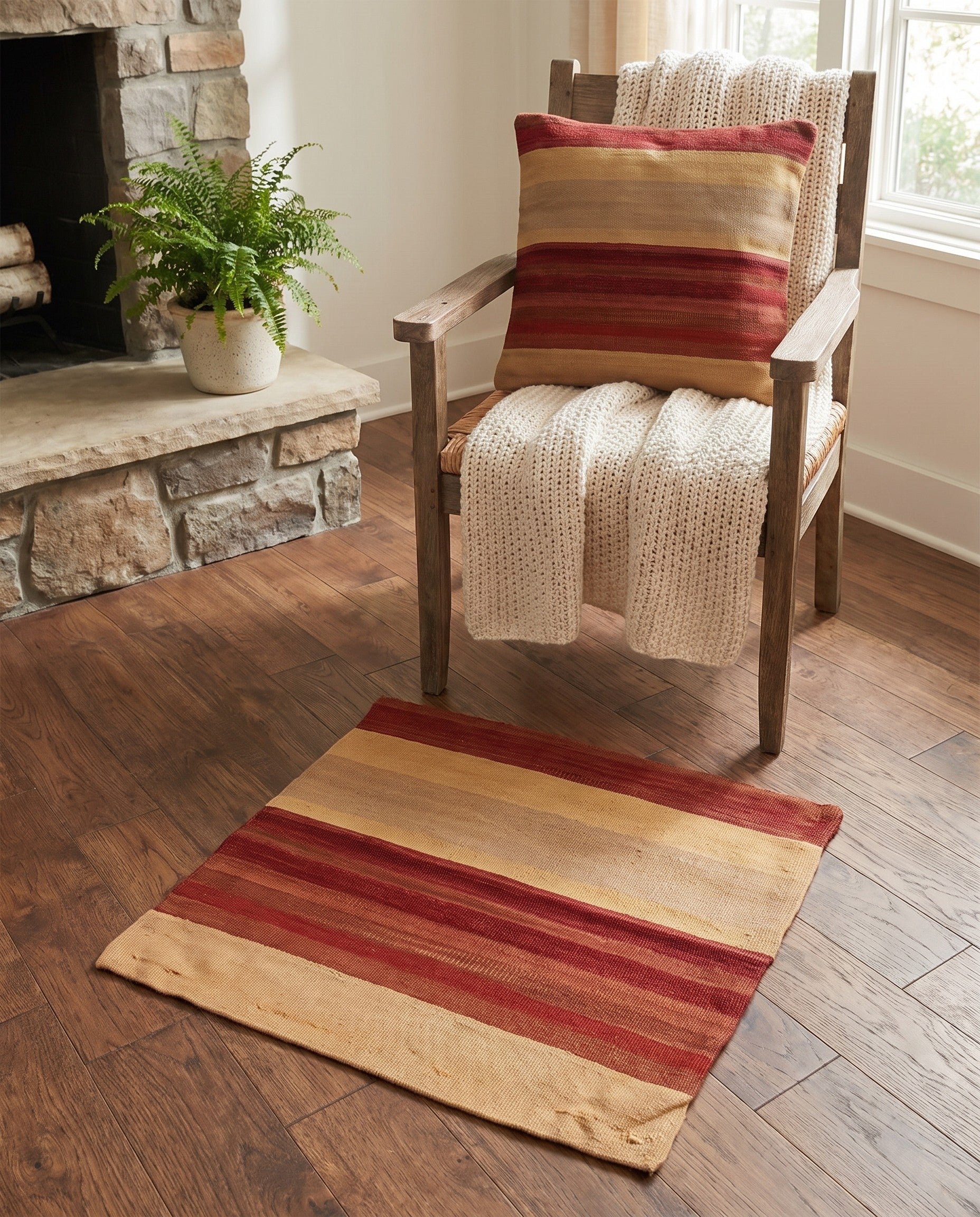 2' 5 x 2' 5 Hand Woven Pillow Wool Square Rug