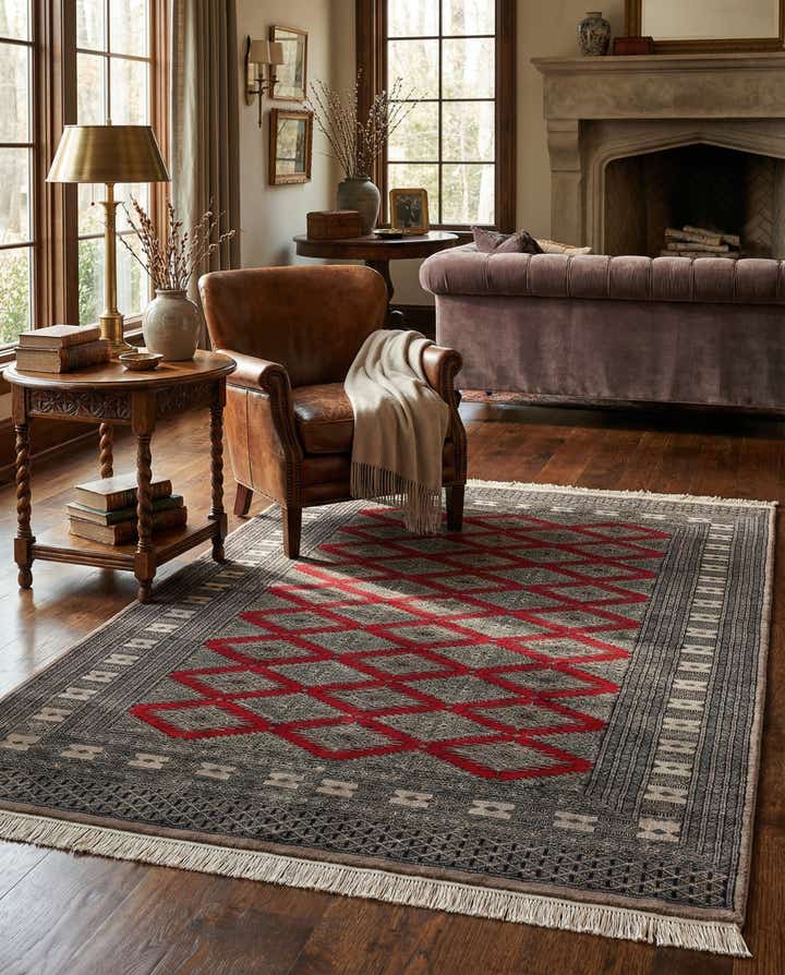 5' 1 x 8' 8 Hand Knotted Bokhara Oriental Wool Rug