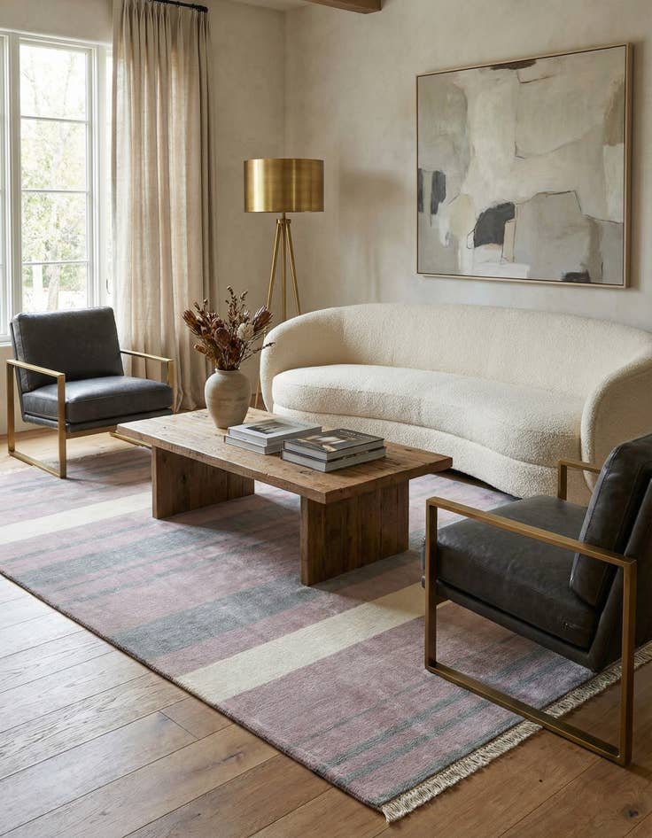 Detail image of 6' 6 x 9' 9  Hand Knotted Darya Wool Rug