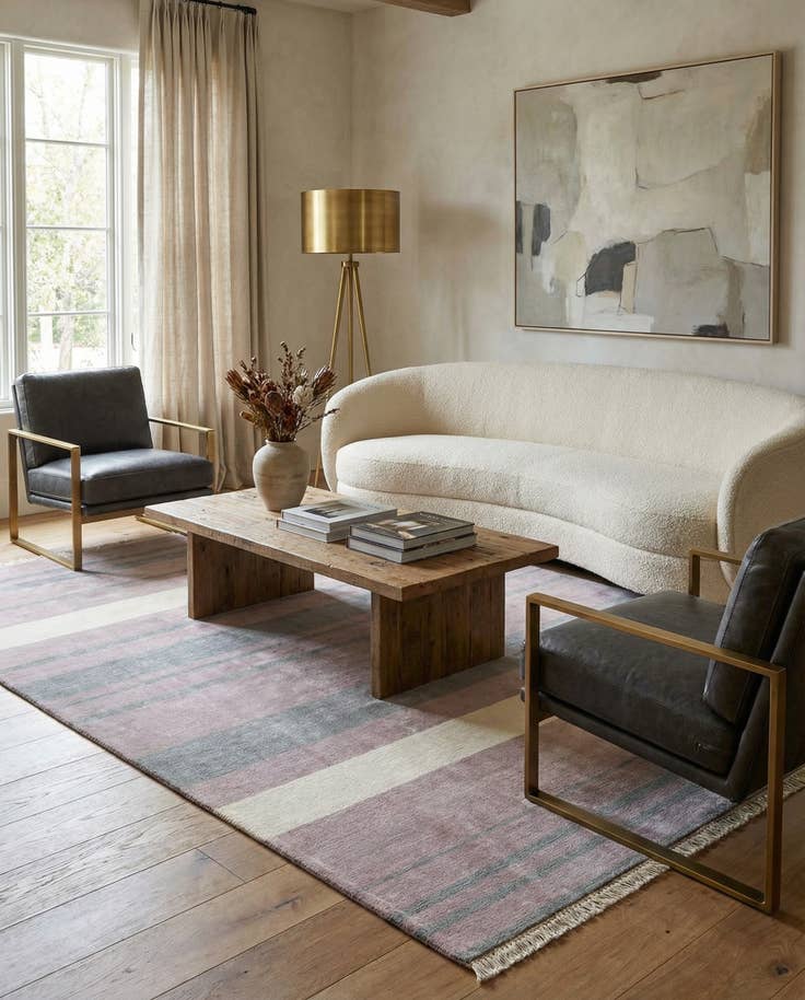 Detail image of 6' 6 x 9' 9 Hand Knotted Darya Wool Rug