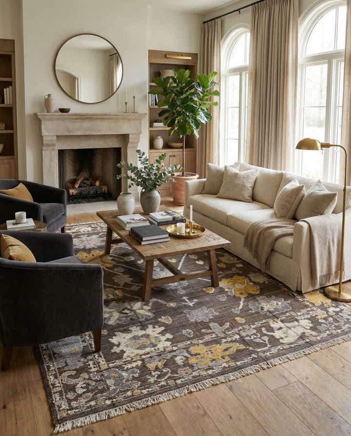 9' 1 x 12' Hand Knotted Oushak Wool Rug