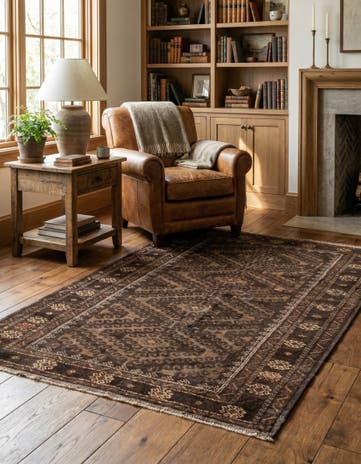 3' 9 x 6' Hand Knotted Ultra Vintage Persian Wool Rug