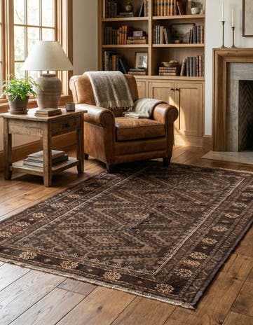 3' 9 x 6' Hand Knotted Ultra Vintage Persian Wool Rug