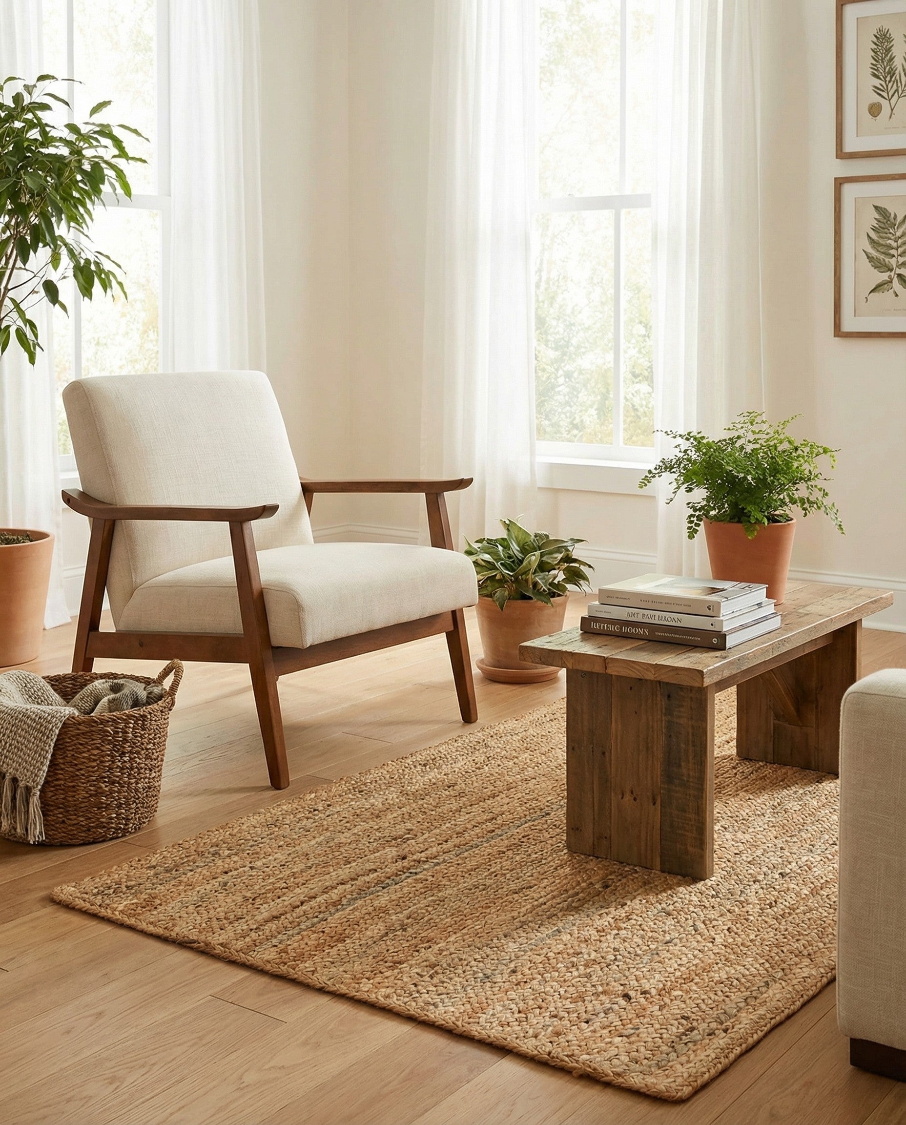  3' 3 x 5' 1  Hand Braided Jute Luxe Rug