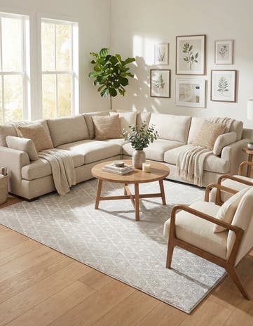 Light Gray Paxon Trellis Rug