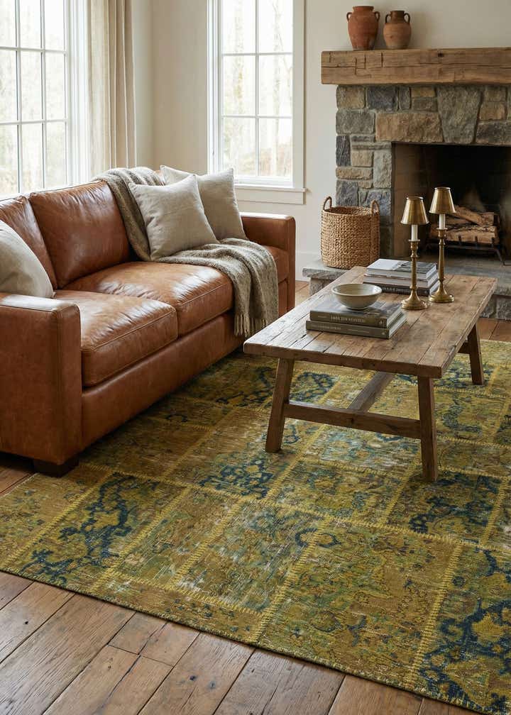5' 8 x 7' Hand Knotted Ultra Vintage Persian Wool Rug