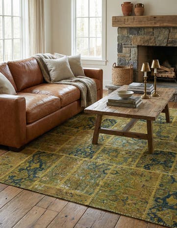 5' 8 x 7' Hand Knotted Ultra Vintage Persian Wool Rug