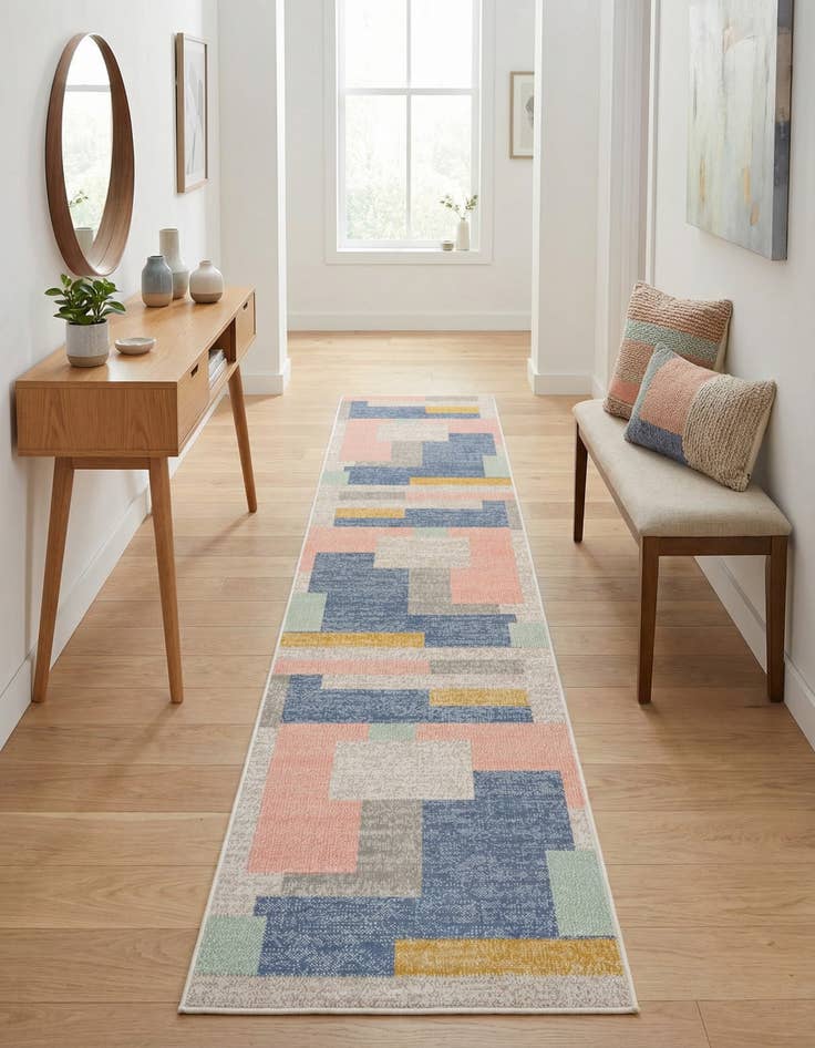 Detail image of 2' x 10' Lotus Runner Rug