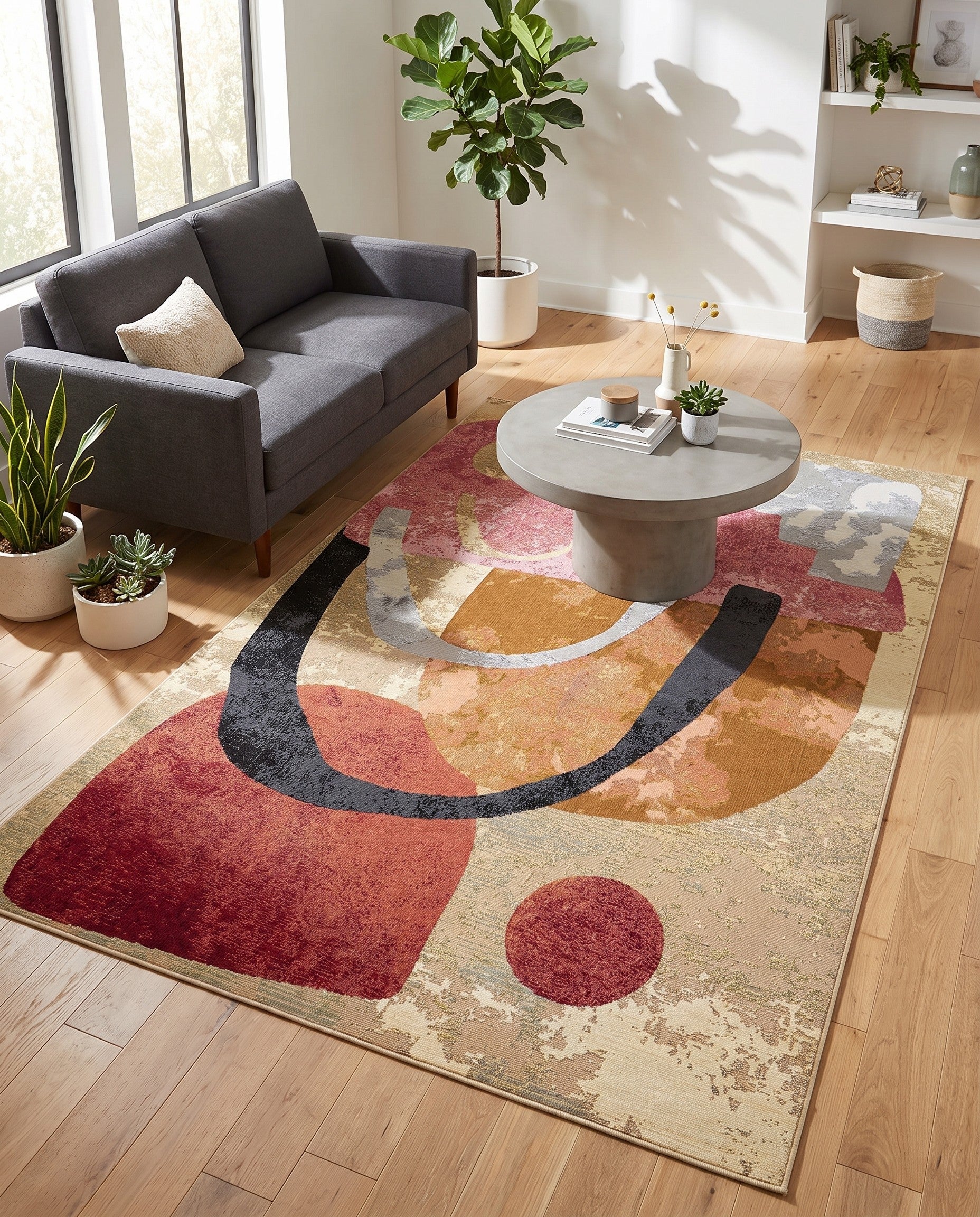 5' x 8' Easy-Clean Modern Indoor / Outdoor Rug