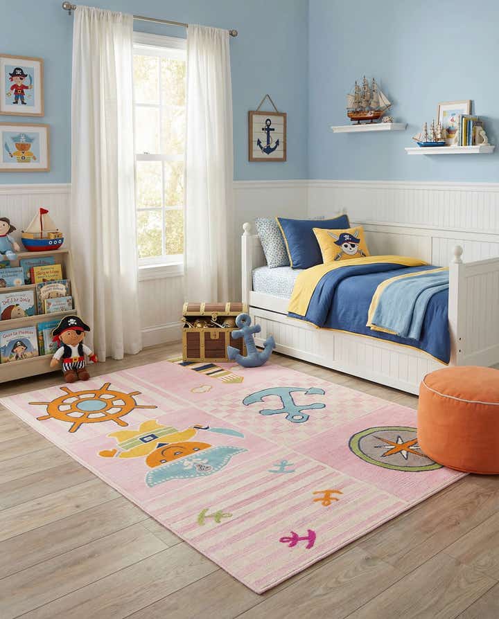 5' 3 x 7' 7 Easy-Clean Indoor / Outdoor Rug