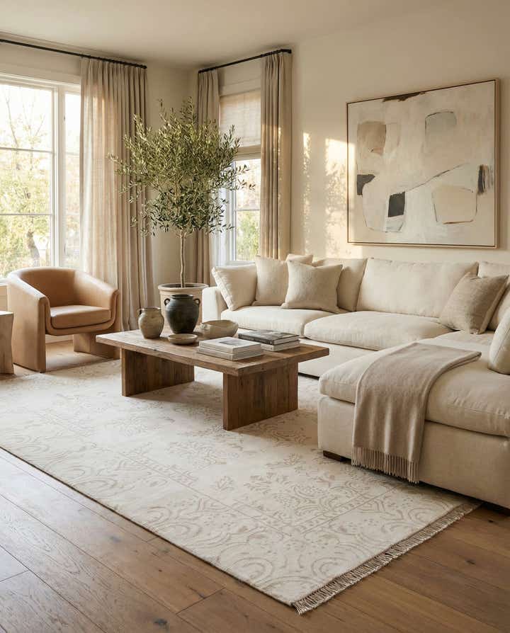 6' 7 x 9' 9 Hand Knotted Darya Wool Rug