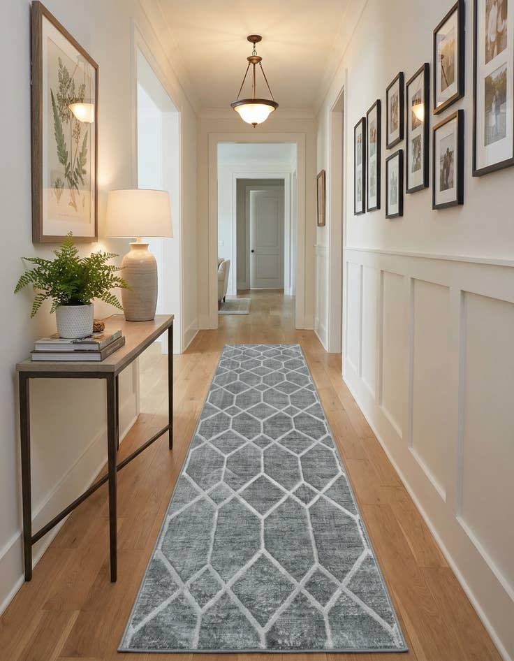 Detail image of  3' x 19' 8 Lattice Trellis Runner Rug