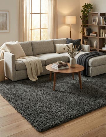 7' 10 x 11' Solid Shag Rug