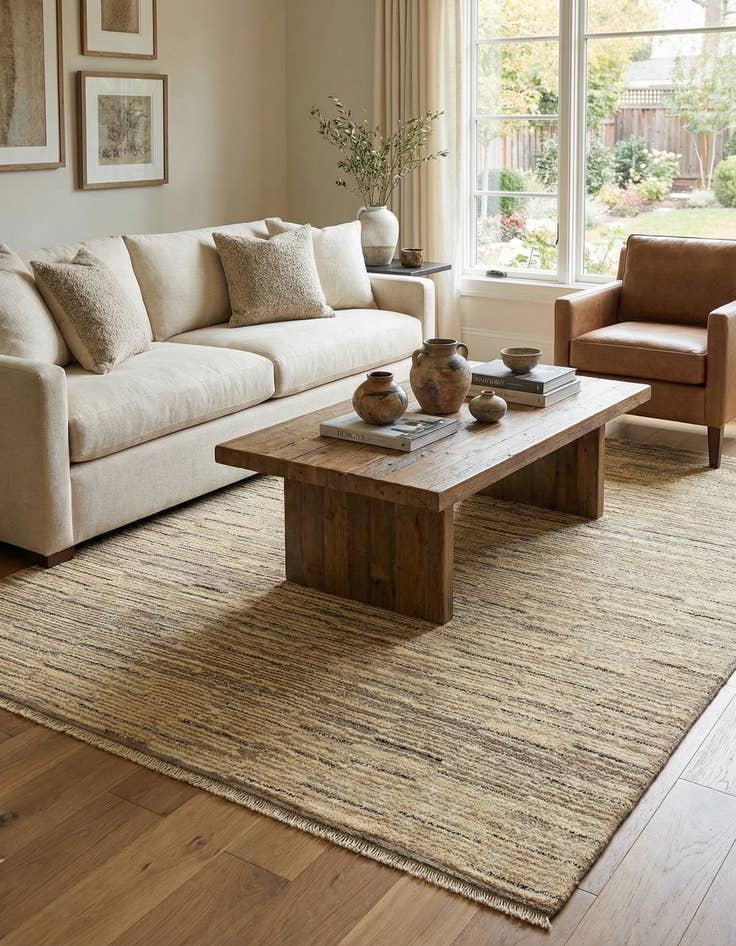 Detail image of 4' 10 x 6'  Hand Knotted Gabbeh Wool Rug