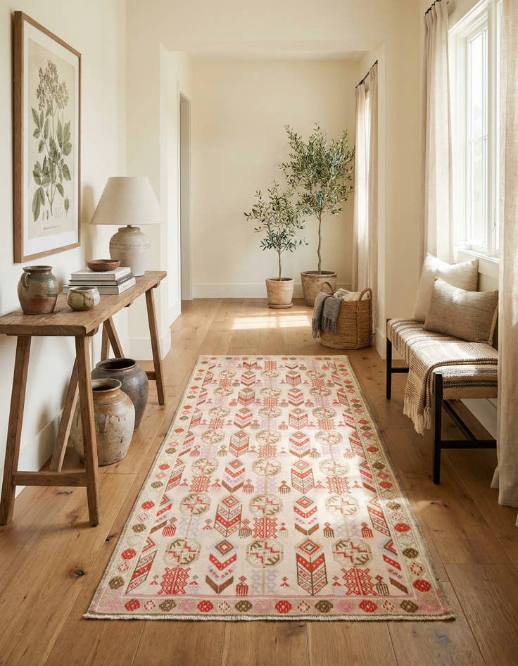 Detail image of 4' 1 x 8' 4 Hamedan Rug