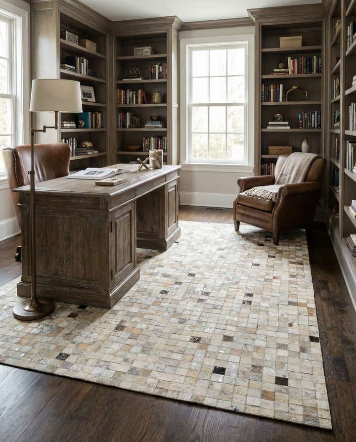 5' 1 x 8' Cowhide - Patchwork Rug