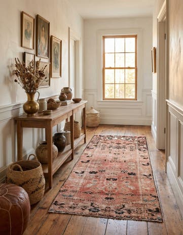 2' 8 x 6' 1 Hand Knotted Ultra Vintage Persian Wool Runner Rug