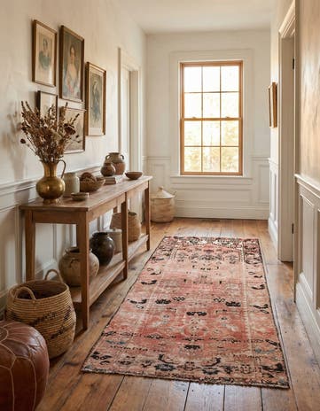 2' 8 x 6' 1 Hand Knotted Ultra Vintage Persian Wool Runner Rug