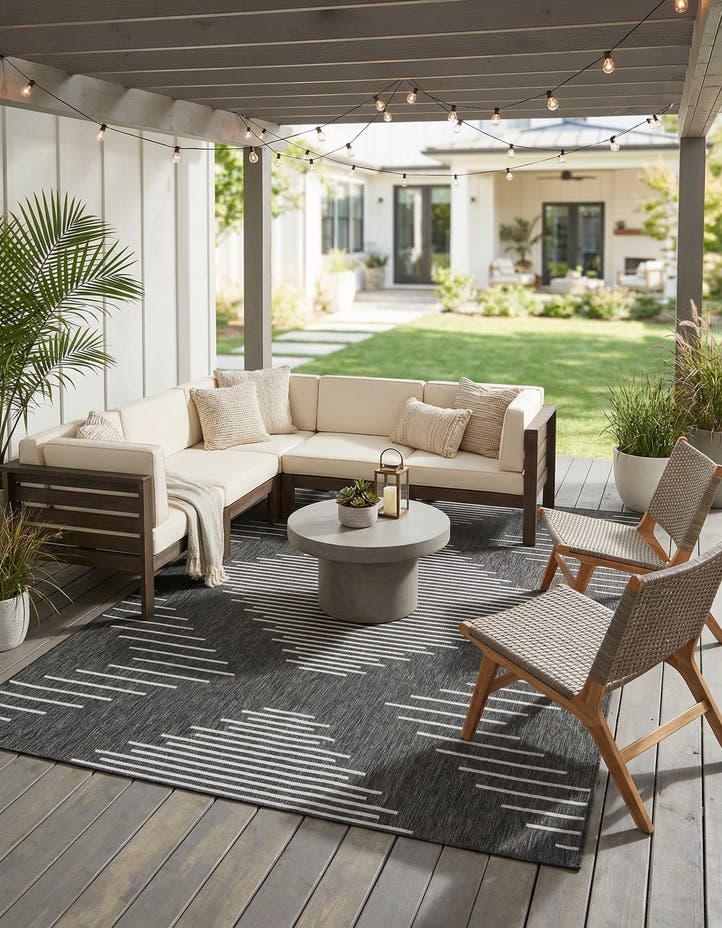 7' x 10' Easy-Clean Modern Indoor / Outdoor...